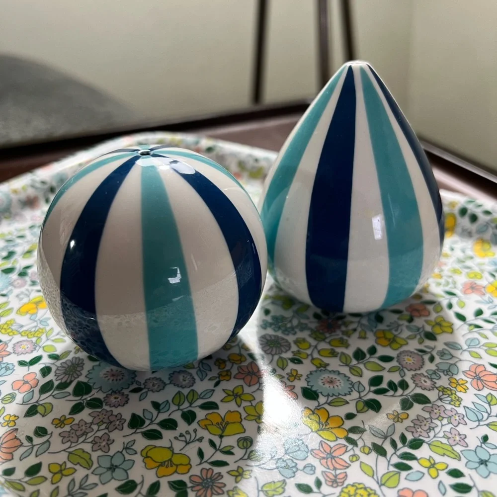 Jonathan Adler salt and pepper shakers from the “happy chic” collection.